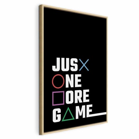 Obraz - Binge Gaming 60x90 W ramie drewnianej naturalnej