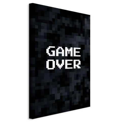 Obraz - Game Over w pikselach 20x30 Na płótnie włoskim