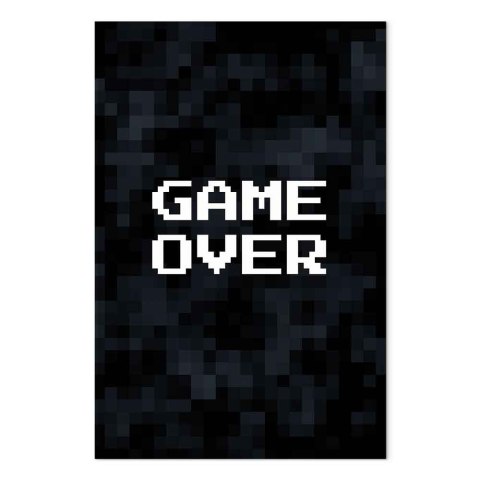 Obraz - Game Over w pikselach 20x30 Na płótnie włoskim