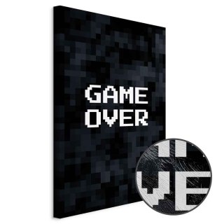 Obraz - Game Over w pikselach 60x90 Premium Print