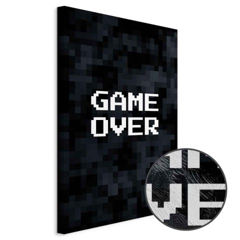 Obraz - Game Over w pikselach 60x90 Premium Print