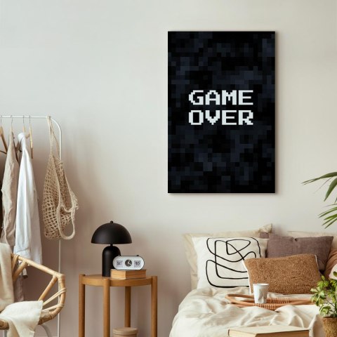 Obraz - Game Over w pikselach 80x120 Premium Print