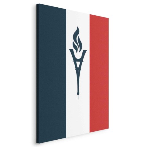Obraz - Znicz na tle flagi Francji 40x60 Standard