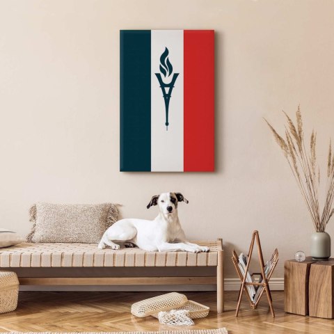 Obraz - Znicz na tle flagi Francji 40x60 Standard