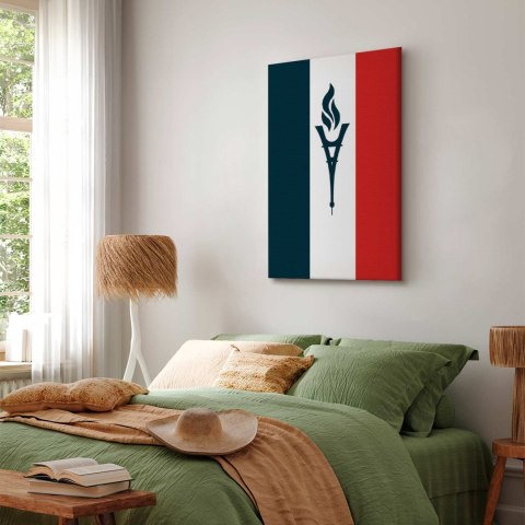 Obraz - Znicz na tle flagi Francji 40x60 Standard