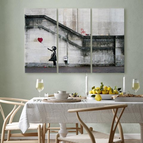 Obraz - Girl With a Balloon by Banksy 120x80 Standard