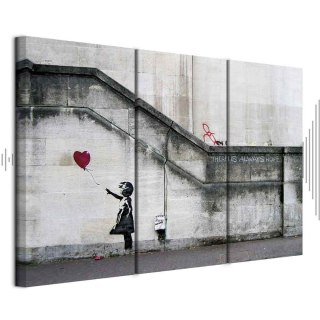 Obraz - Girl With a Balloon by Banksy 60x40 Akustyczny