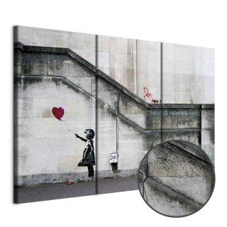 Obraz - Girl With a Balloon by Banksy 60x40 Premium Print