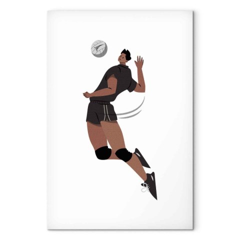Obraz - Gracz piłki siatkowej na białym tle - ilustracja 20x30 Premium Print