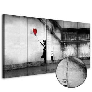 Obraz - Banksy: Uciekający balon 100x40 Premium Print