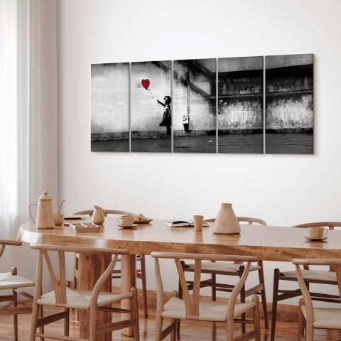 Obraz - Banksy: Uciekający balon 200x80 Standard
