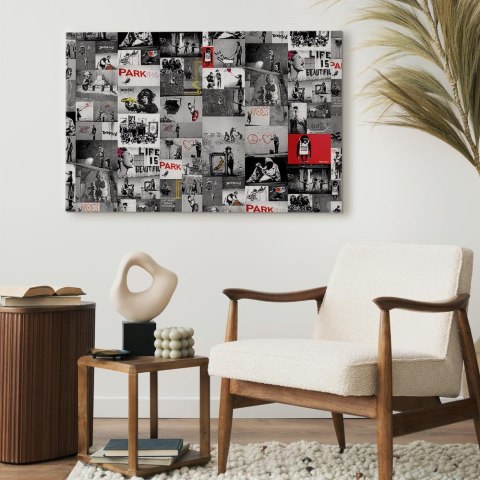 Obraz - Street Art: Banksy 120x80 Premium Print