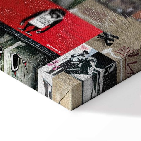 Obraz - Sztuka kolażu: Banksy IV 100x50 Premium Print