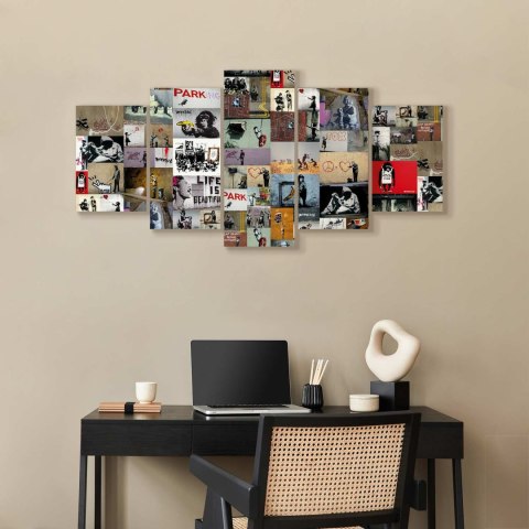 Obraz - Sztuka kolażu: Banksy IV 100x50 Standard