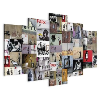 Obraz - Sztuka kolażu: Banksy IV 225x112.5 Standard