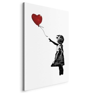 Obraz - Banksy: Dziewczynka z balonem (1-częściowy) pionowy 20x30 Na płótnie włoskim