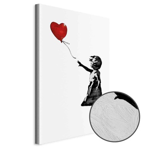Obraz - Banksy: Dziewczynka z balonem (1-częściowy) pionowy 20x30 Premium Print