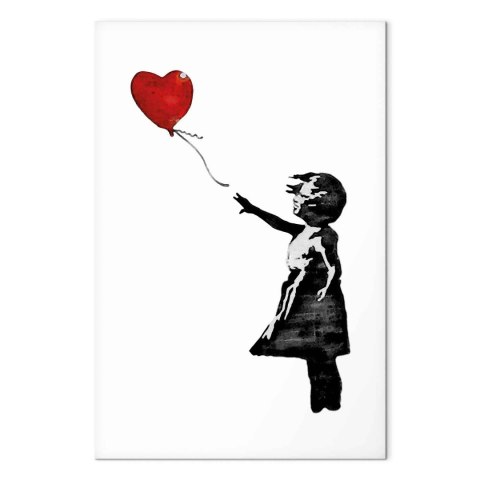 Obraz - Banksy: Dziewczynka z balonem (1-częściowy) pionowy 20x30 Premium Print