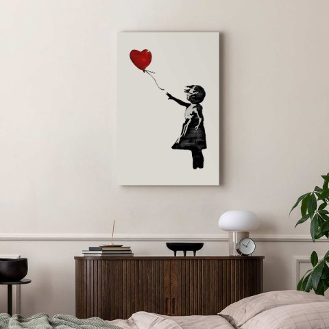 Obraz - Banksy: Dziewczynka z balonem (1-częściowy) pionowy 20x30 Premium Print