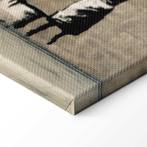 Obraz - Banksy: Pranie zebry na betonie (1-częściowy) szeroki 60x40 Standard