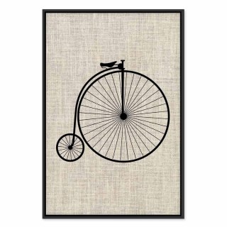 Obraz - Rower vintage (1-częściowy) pionowy 60x90 W ramie drewnianej czarnej