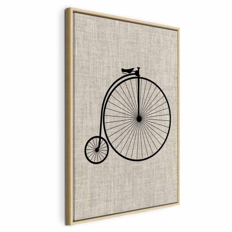 Obraz - Rower vintage (1-częściowy) pionowy 60x90 W ramie drewnianej naturalnej
