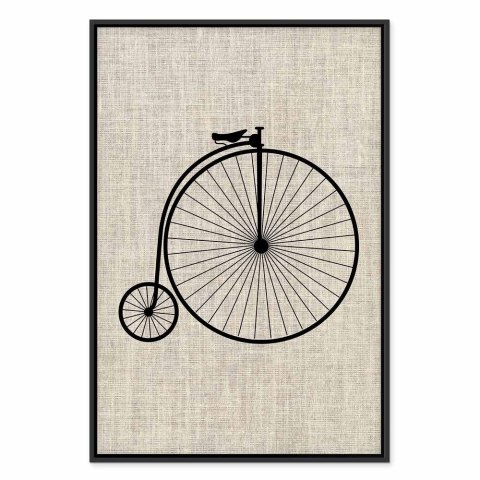Obraz - Rower vintage (1-częściowy) pionowy 80x120 W ramie drewnianej czarnej