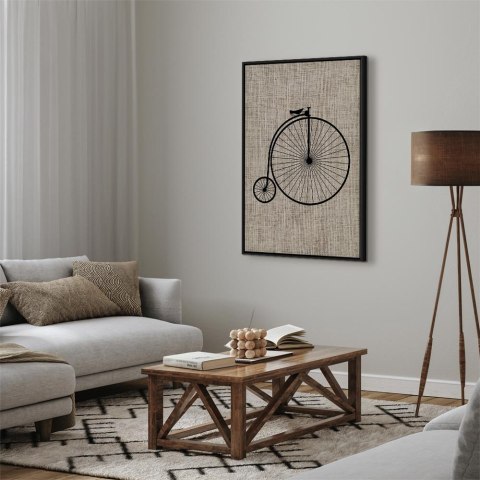 Obraz - Rower vintage (1-częściowy) pionowy 80x120 W ramie drewnianej czarnej