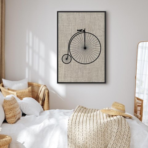 Obraz - Rower vintage (1-częściowy) pionowy 80x120 W ramie drewnianej czarnej