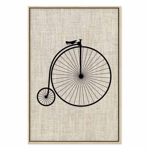 Obraz - Rower vintage (1-częściowy) pionowy 80x120 W ramie drewnianej naturalnej