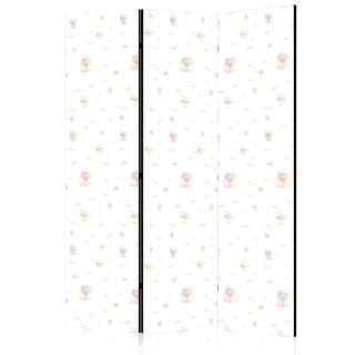 Parawan - Akwarela - kolorowe balony i sterowce na tle kolorowych chmur 135x172 Akustyczny