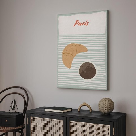 Obraz - Paryskie śniadanie (1-częściowy) pionowy 80x120 Na płótnie włoskim