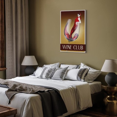 Obraz - Wine Club (1-częściowy) pionowy 40x60 Na płótnie włoskim