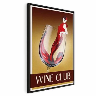 Obraz - Wine Club (1-częściowy) pionowy 60x90 W ramie drewnianej czarnej