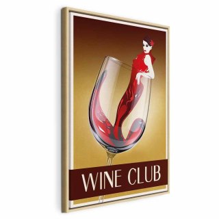 Obraz - Wine Club (1-częściowy) pionowy 60x90 W ramie drewnianej naturalnej