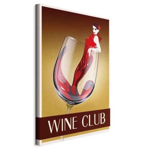 Obraz - Wine Club (1-częściowy) pionowy 80x120 Na płótnie włoskim