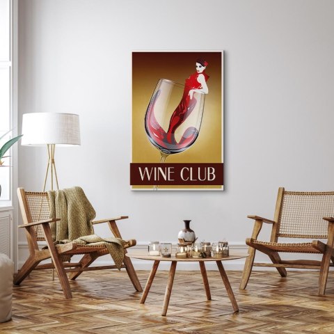 Obraz - Wine Club (1-częściowy) pionowy 80x120 Na płótnie włoskim