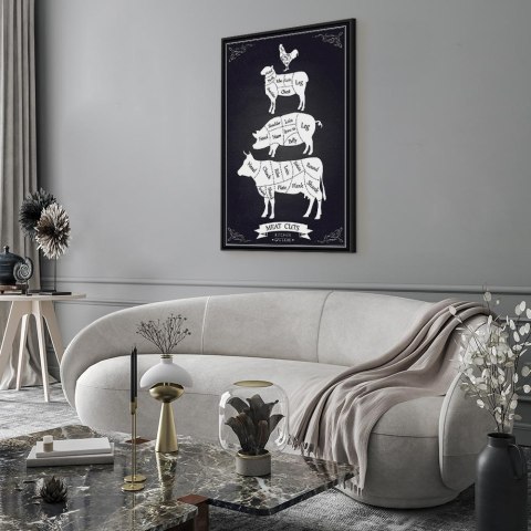 Obraz - Kuchenny niezbędnik (1-częściowy) pionowy 40x60 W ramie drewnianej czarnej