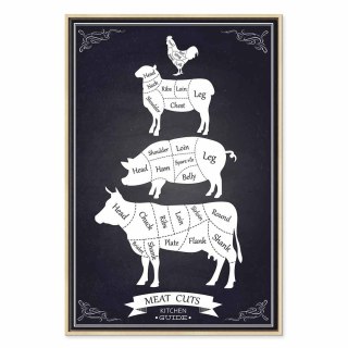Obraz - Kuchenny niezbędnik (1-częściowy) pionowy 40x60 W ramie drewnianej naturalnej