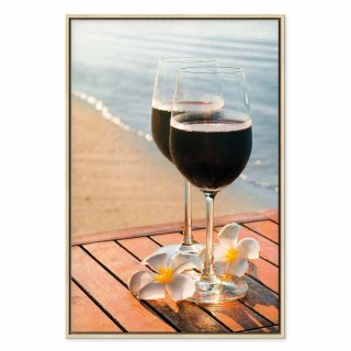 Obraz - Miłosne orzeźwienie (1-częściowy) pionowy 80x120 W ramie drewnianej naturalnej