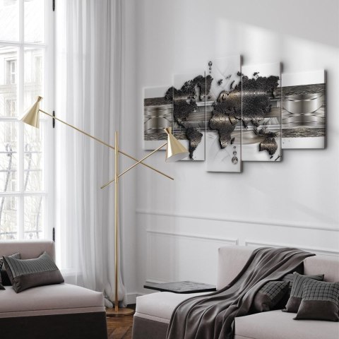 Obraz - Mapa metalowego świata II 100x50 Standard