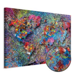 Obraz - Mapa: Inspiracja Pollockiem 90x60 Premium Print