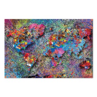 Obraz - Mapa: Inspiracja Pollockiem 90x60 Premium Print