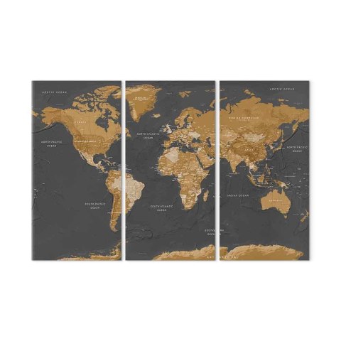 Obraz - Mapa świata: Nowoczesna estetyka 60x40 Standard