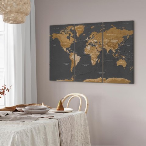 Obraz - Mapa świata: Nowoczesna estetyka 60x40 Standard