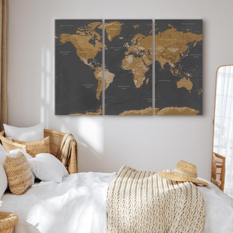 Obraz - Mapa świata: Nowoczesna estetyka 90x60 Standard