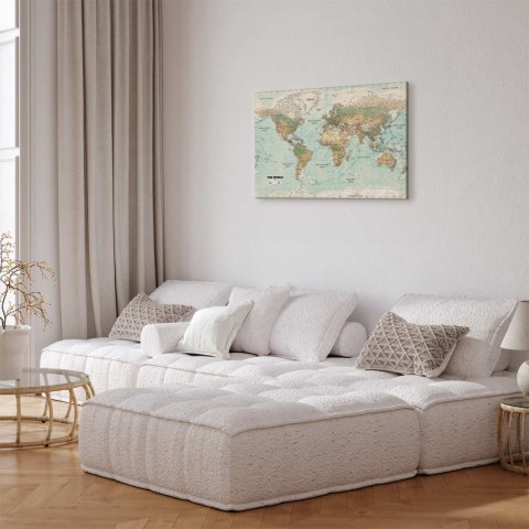 Obraz - Mapa świata: Piękny świat 30x20 Akustyczny