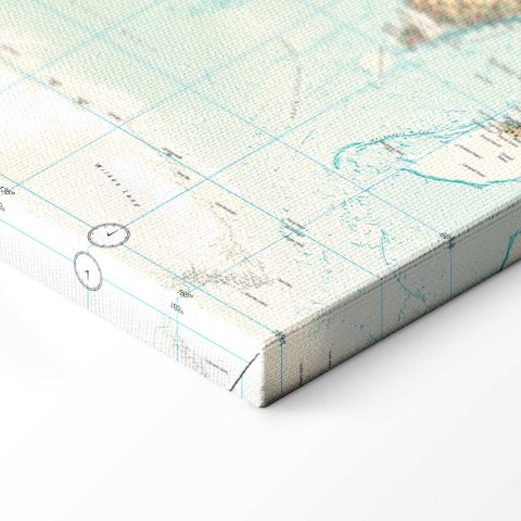 Obraz - Mapa świata: Piękny świat 30x20 Na płótnie włoskim
