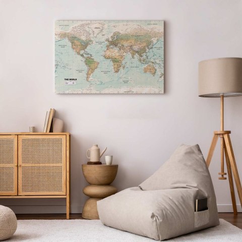 Obraz - Mapa świata: Piękny świat 60x40 Standard