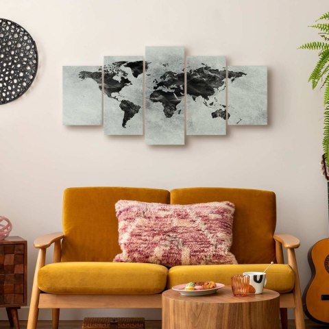 Obraz - Betonowy świat (5-częściowy) szeroki 200x100 Premium Print